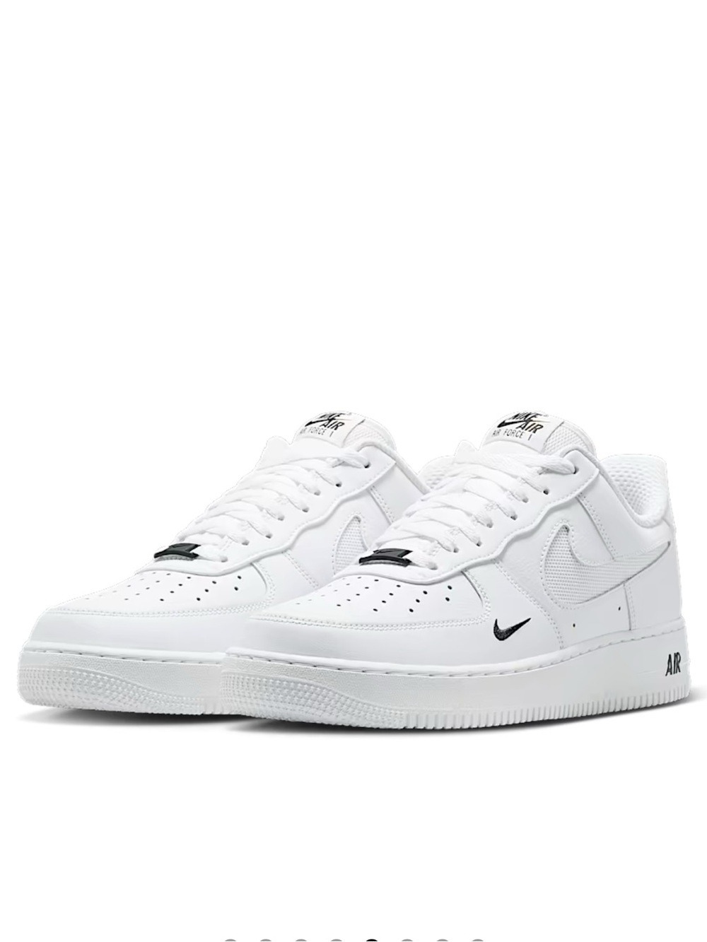 Men's Nike Air Force 1 '07 LV8 Sneakers White Silver Black Size 14 New
